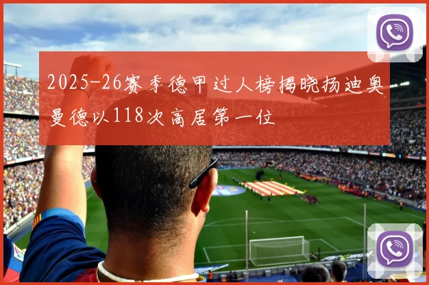 2025-26赛季德甲过人榜揭晓扬迪奥曼德以118次高居第一位